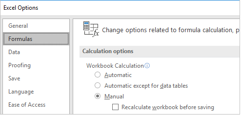 Setting The Excel Calculation Mode Default To Manual Setting The Excel Calculation Mode Default To Manual